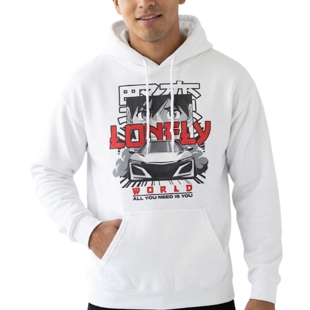 Popular Poison Tokyo Lonely World Hoodie Medium Anime JDM White